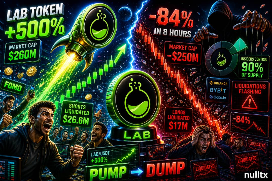 LAB token market manipulation news coverage