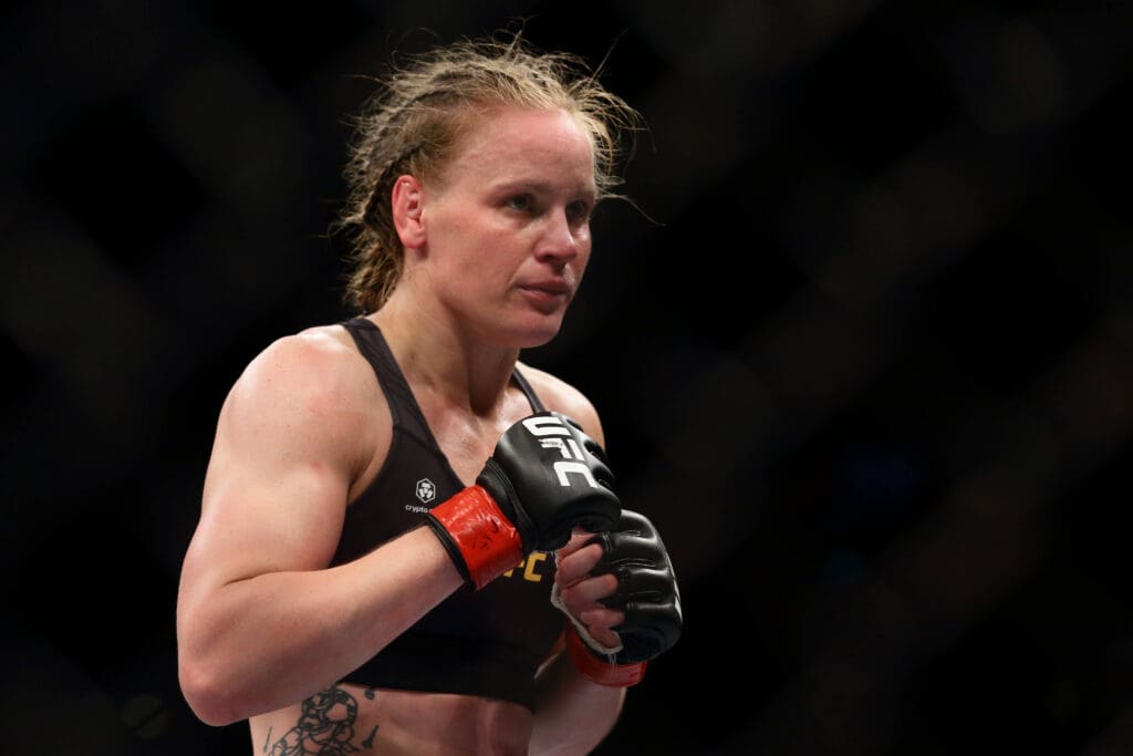 Valentina Shevchenko in action; reports suggest title vacatur pressures