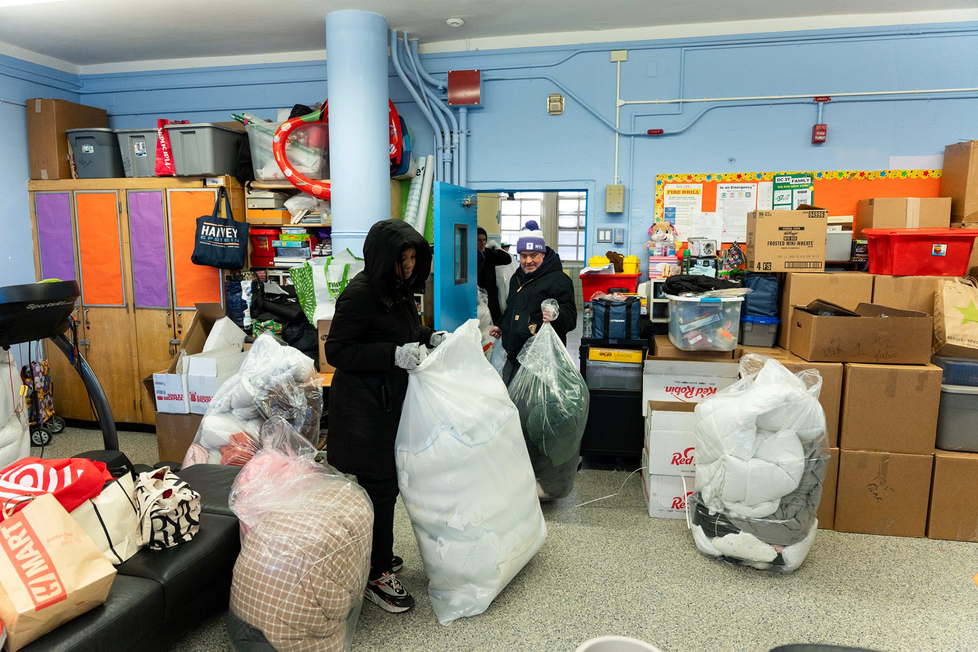 NYU Swap Shop shelves reflecting high demand for secondhand items