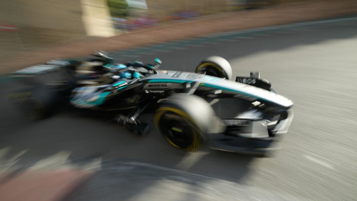 George Russell topped Friday practice in Baku ahead of Antonelli