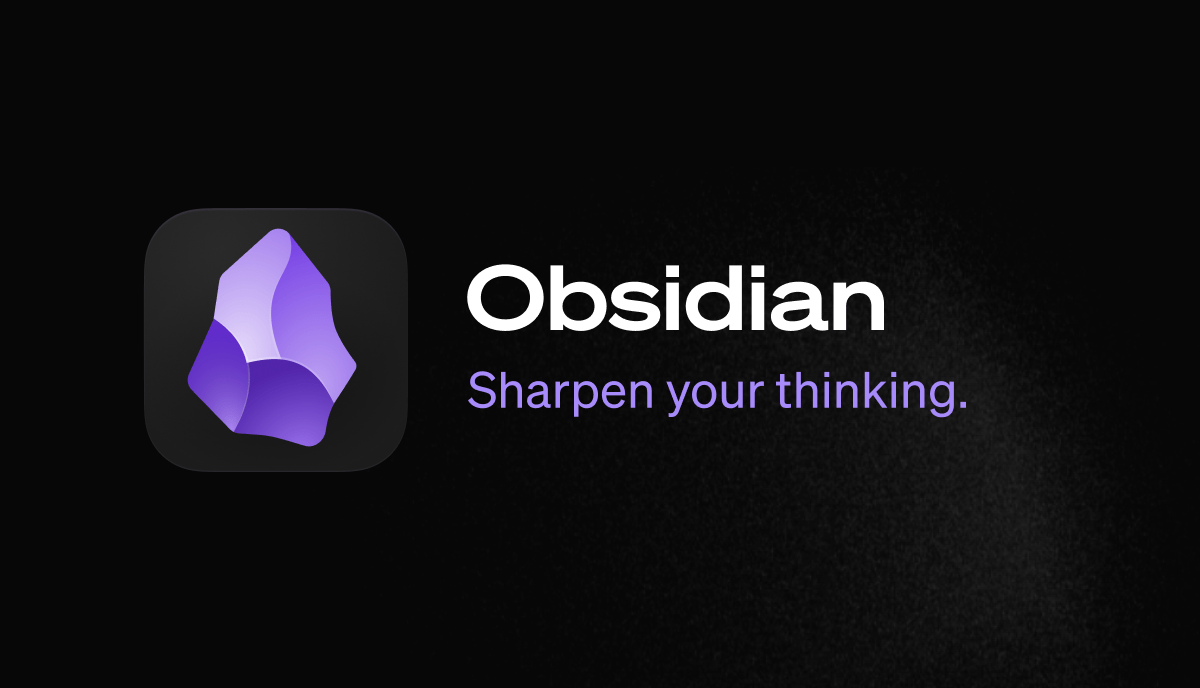Obsidian banner showing the app logo and branding