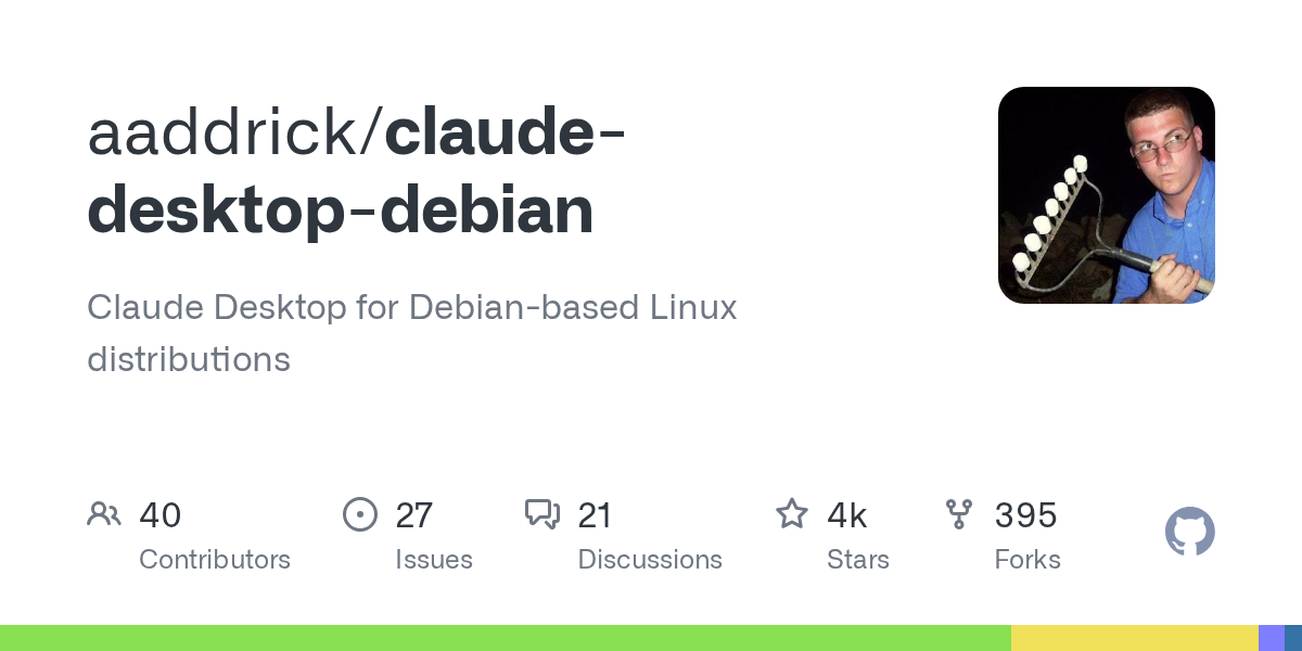 claude-desktop-debian GitHub repository open graph image