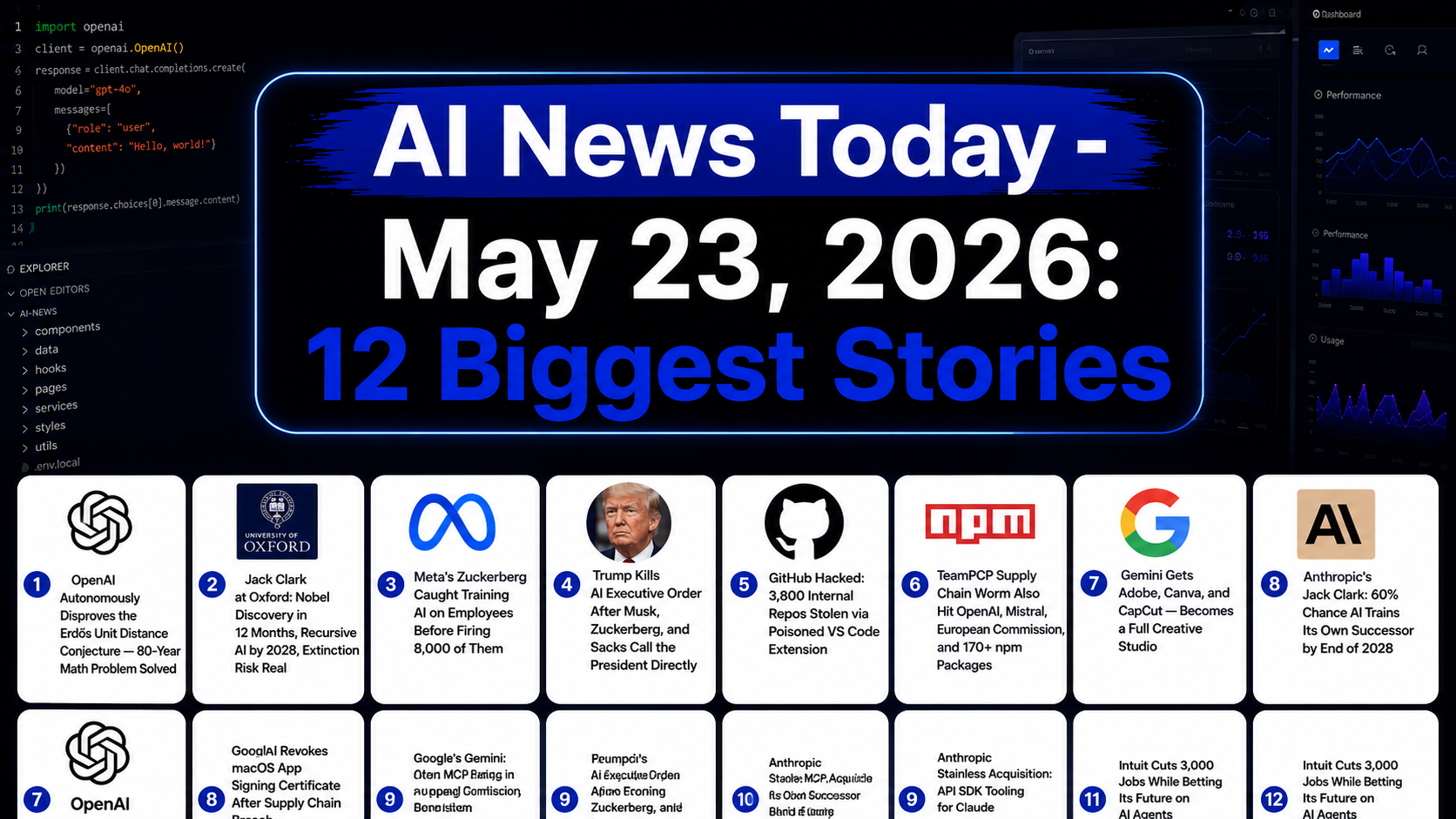 Top 12 AI News for May 23, 2026