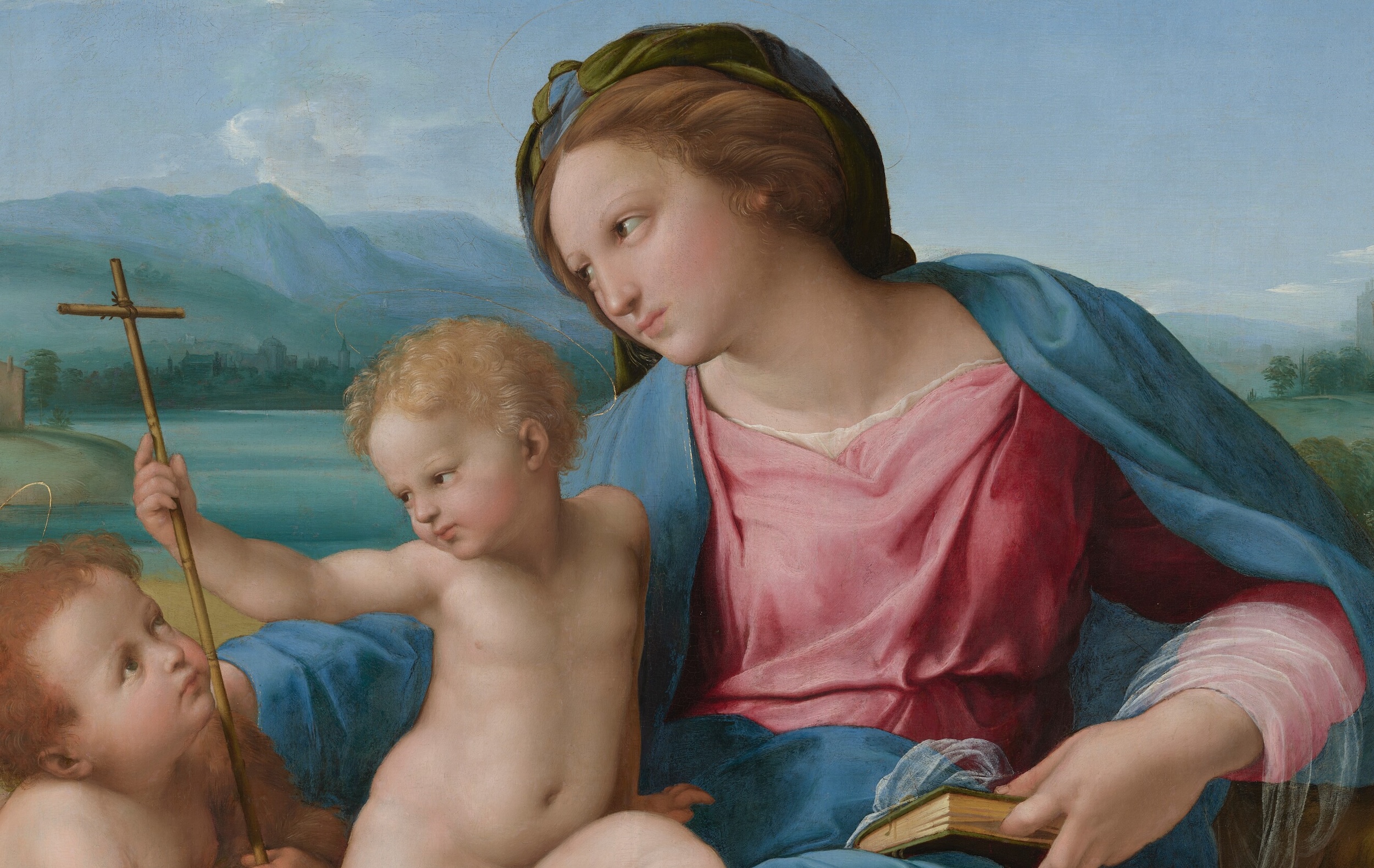 Alba Madonna detail from Met Raphael exhibition