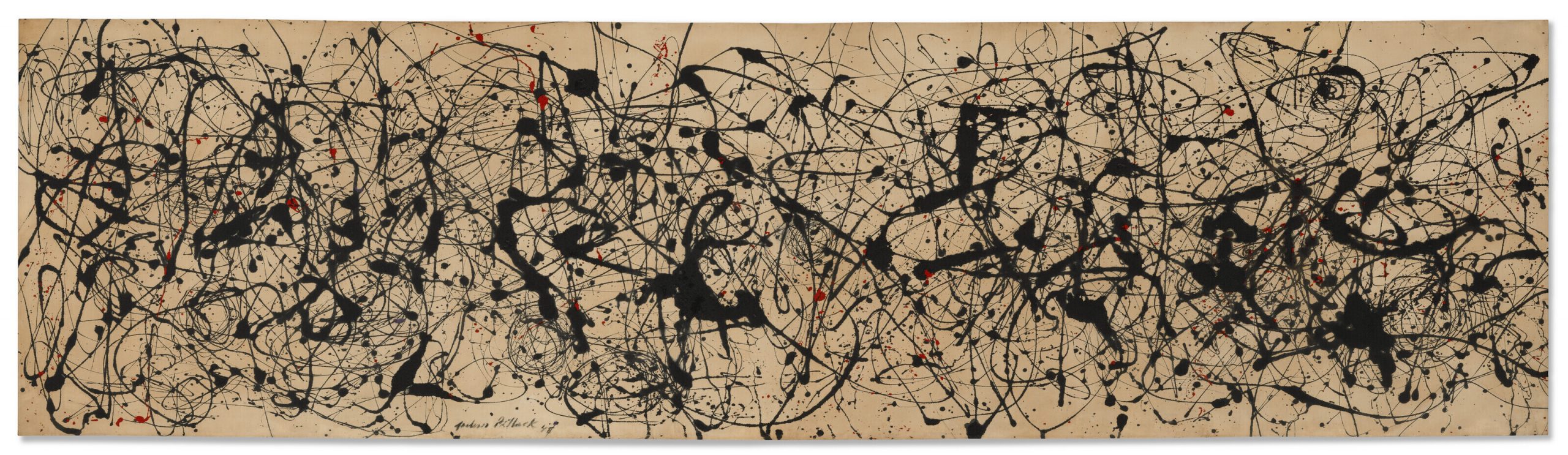 Jackson Pollock drip painting from the Newhouse collection — the record-breaking $181.2M lot at Christie's
