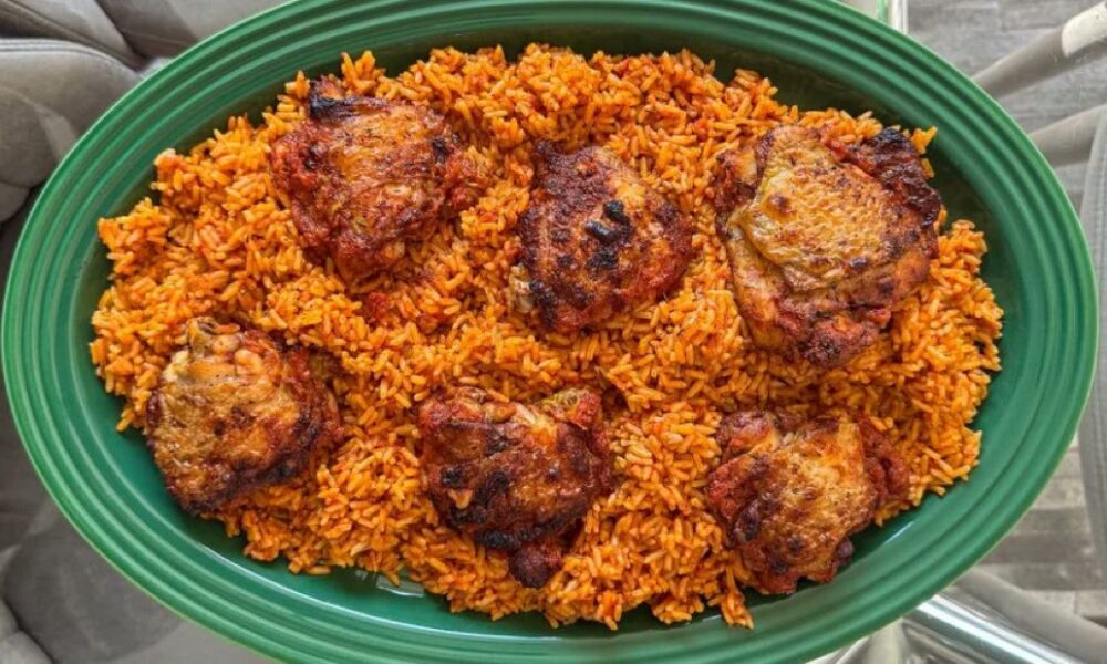 Chart showing the decline in jollof rice costs in Nigeria