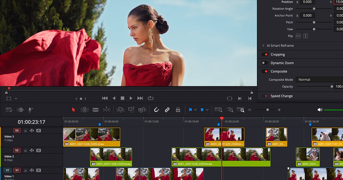 DaVinci Resolve 21 interface showing new Photo editing page with AI tools integration
