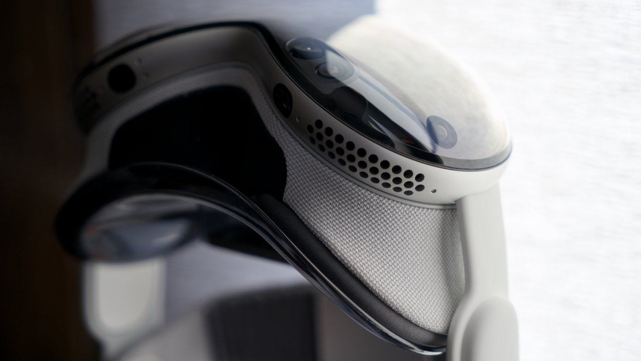 Apple Vision Pro camera and sensor array — product future uncertain but development legacy likely informs AR glasses