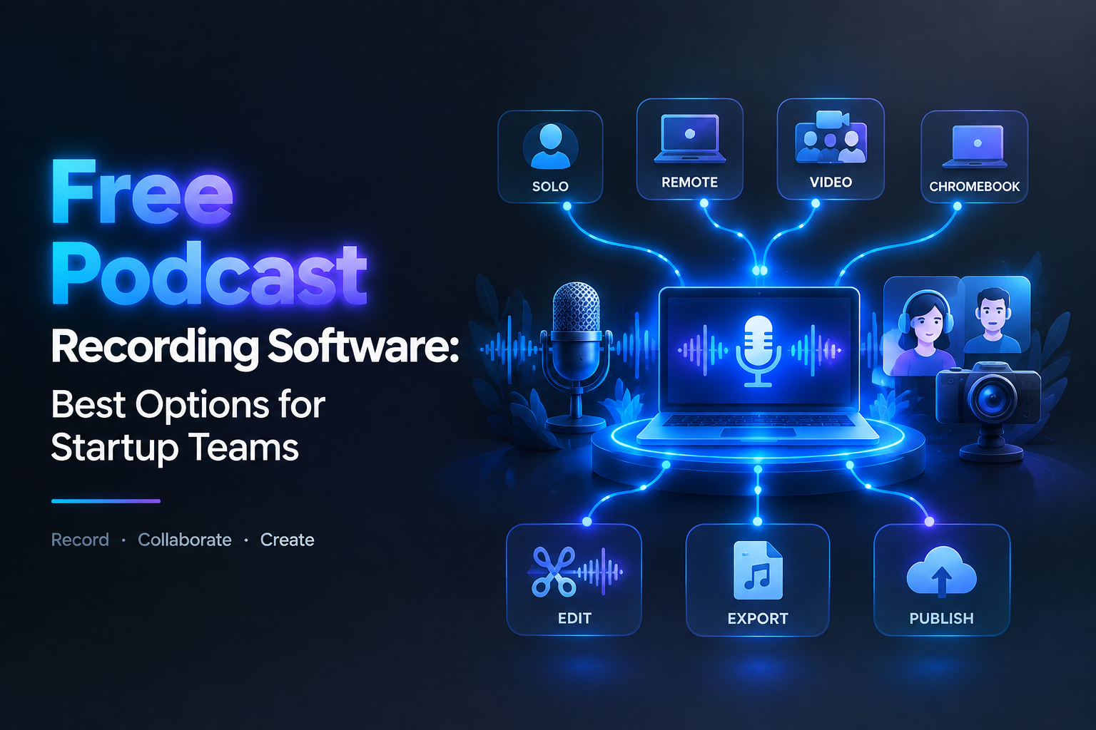 Podtools' comparison chart of free podcast recording software options