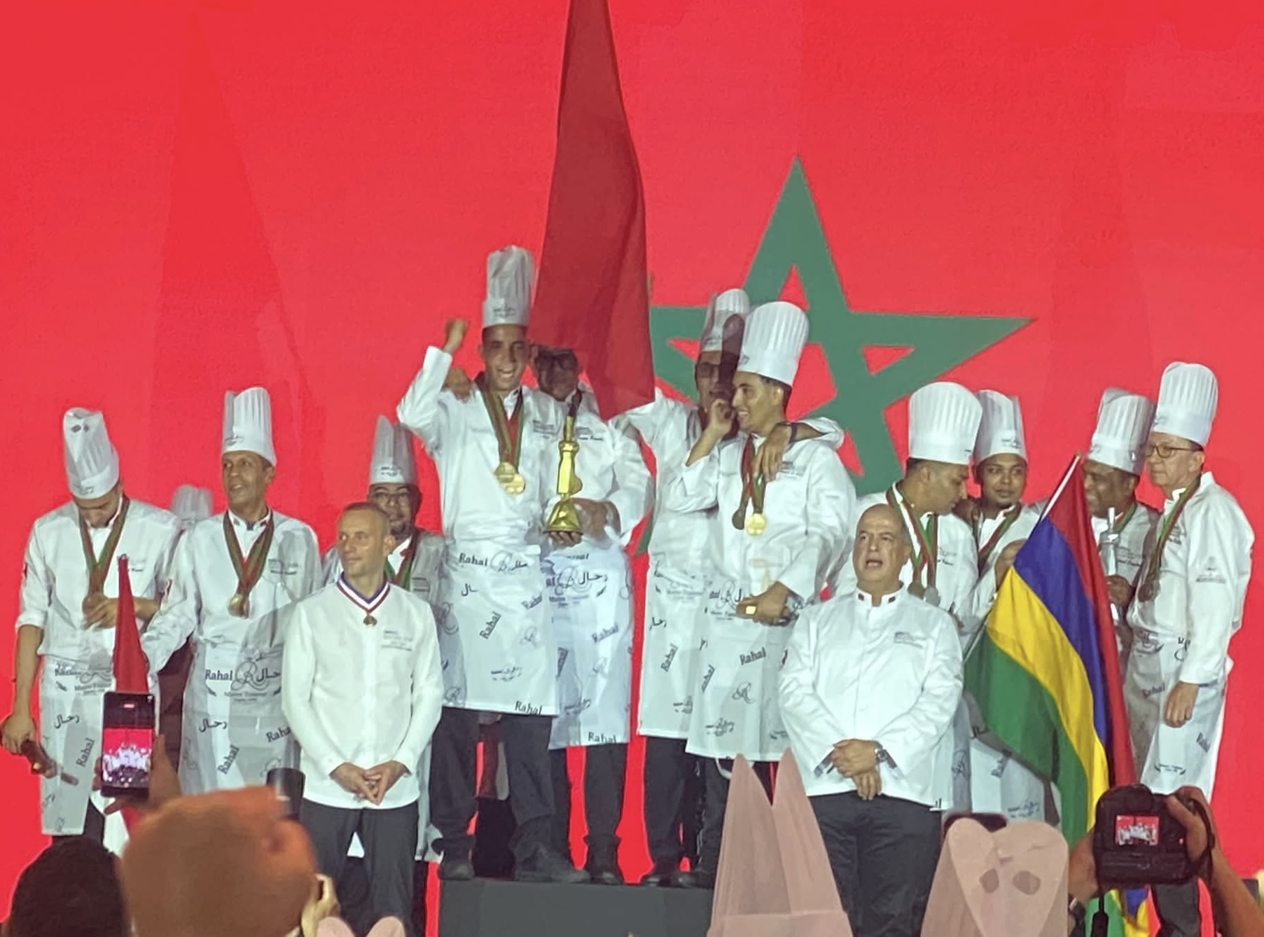 Moroccan team celebrating gold at Bocuse d'Or Afrique 2026 in Agadir