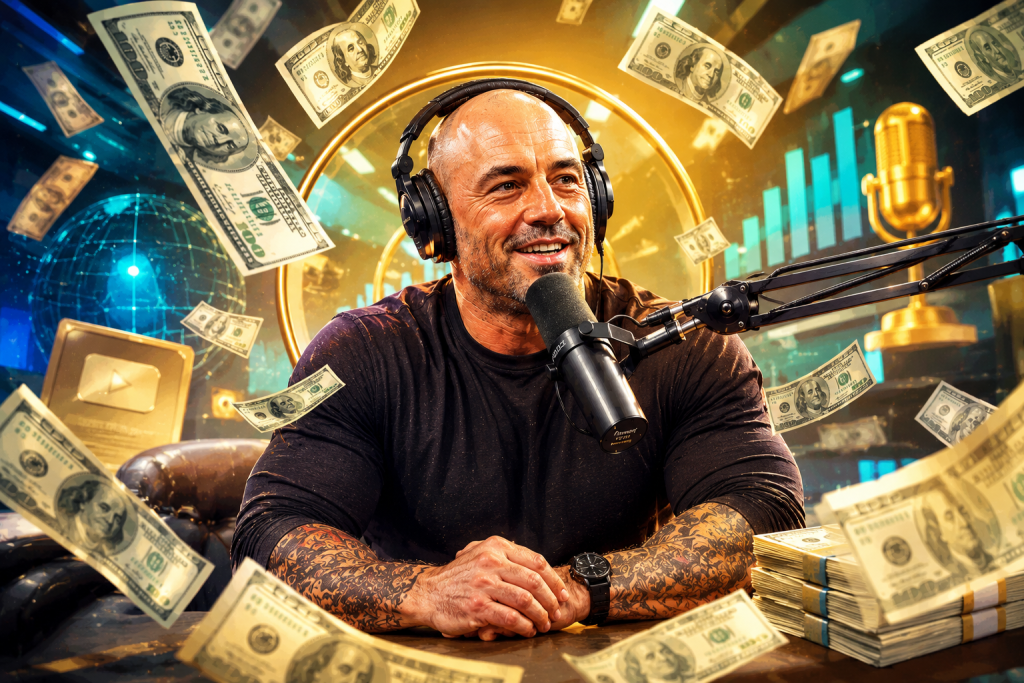 Overview graphic from the 2026 audio conglomerates report on top-earning US podcasters