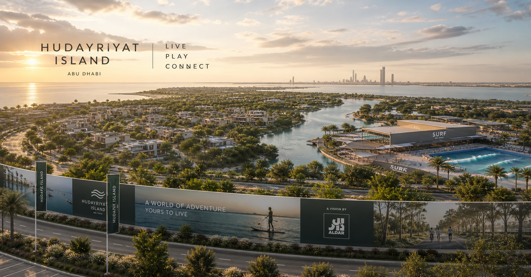Abu Dhabi skyline and real estate development