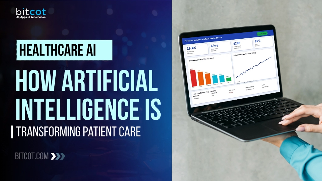 Healthcare AI transforming patient care illustration