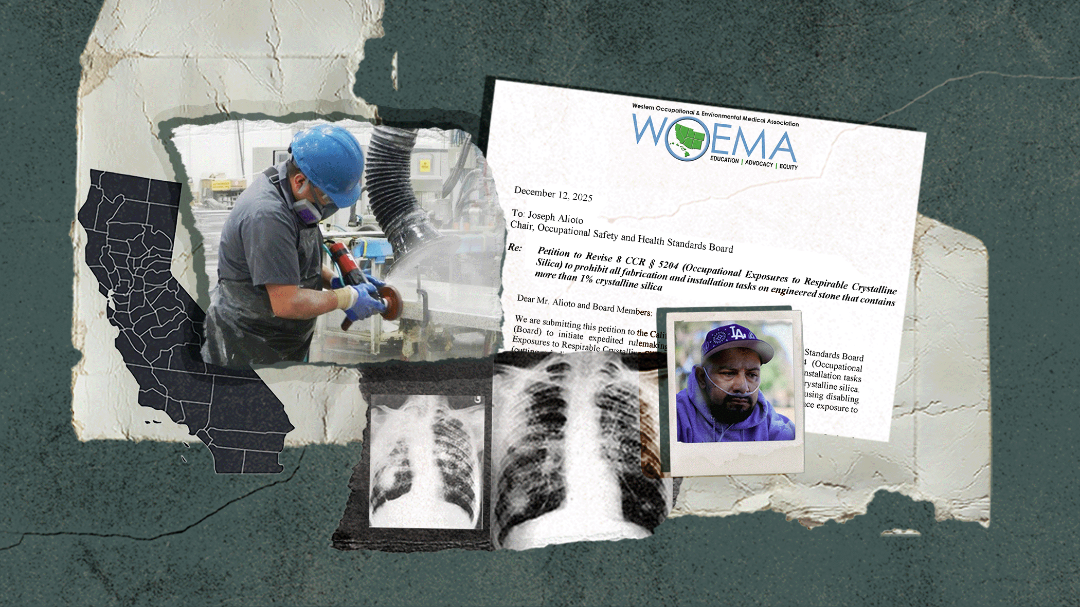 Image related to silicosis and stone cutting hazards