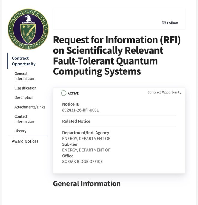 U.S. Department of Energy RFI for fault-tolerant quantum computing by 2028