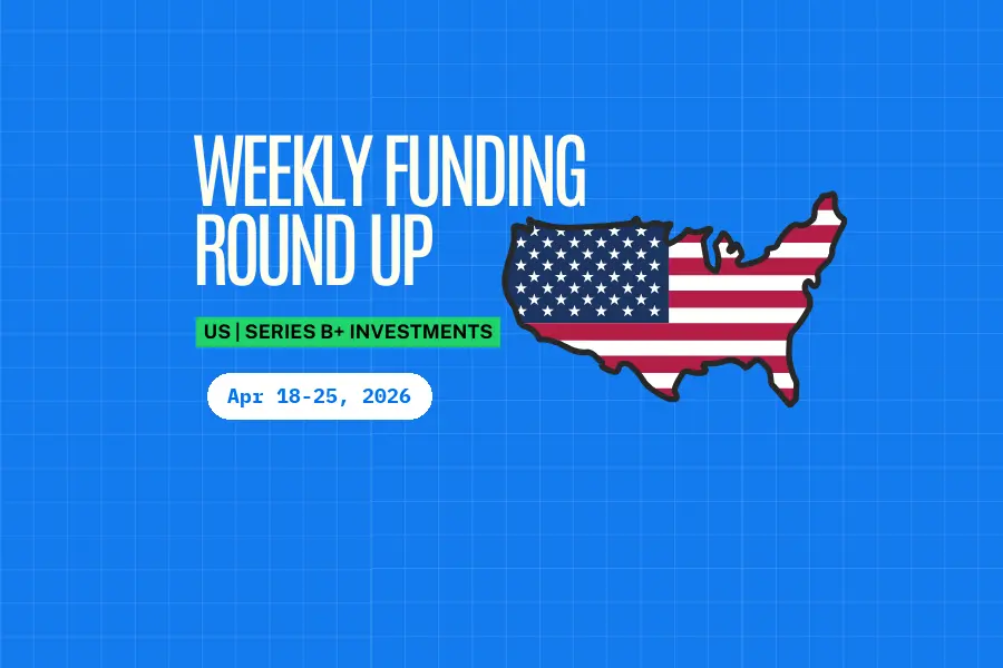 Series B+ funding roundup for the week of April 18–25, 2026 showing Ray Therapeutics and Alcatraz AI leading late-stage raises