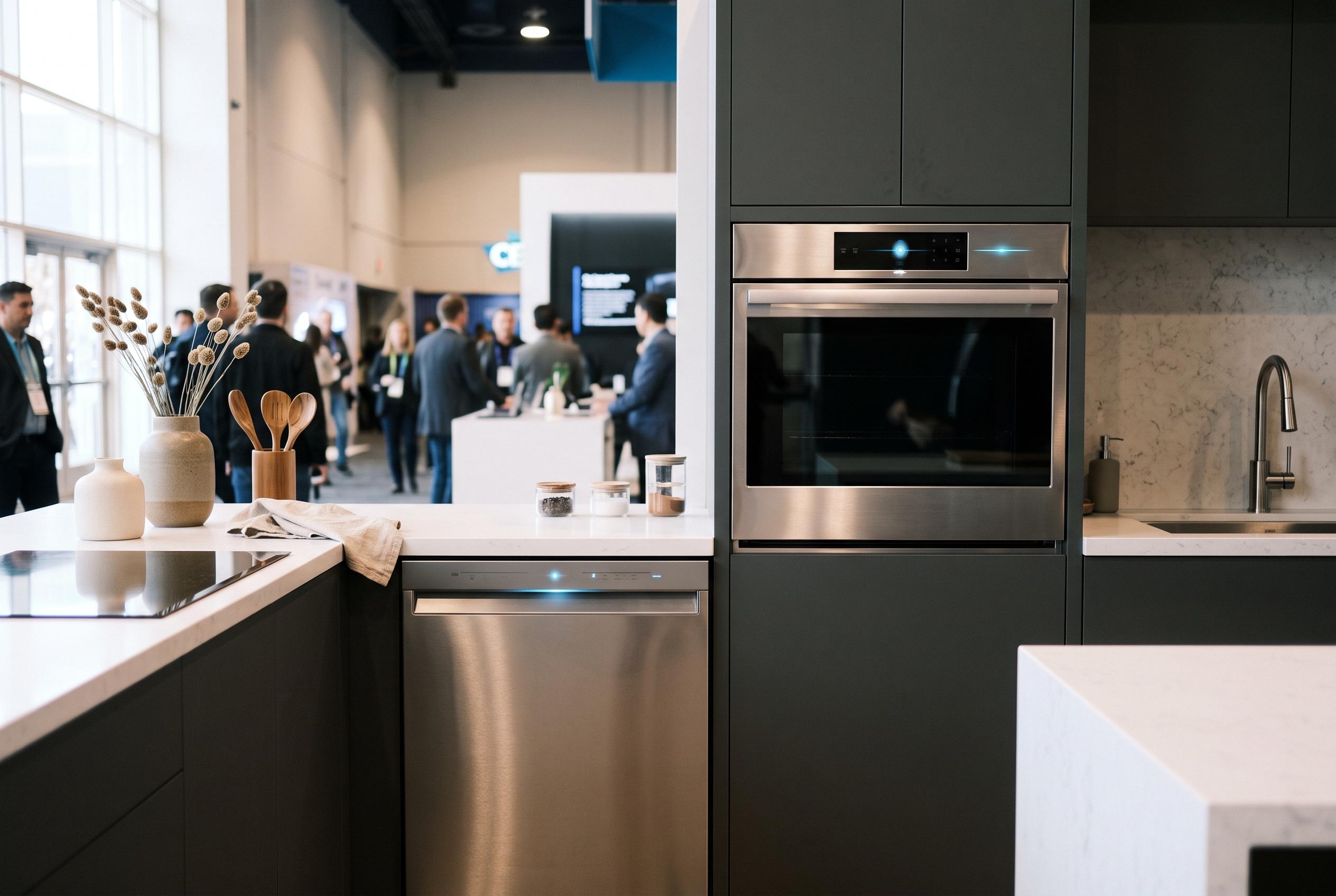 LG Signature smart oven with camera technology displayed in modern kitchen setting