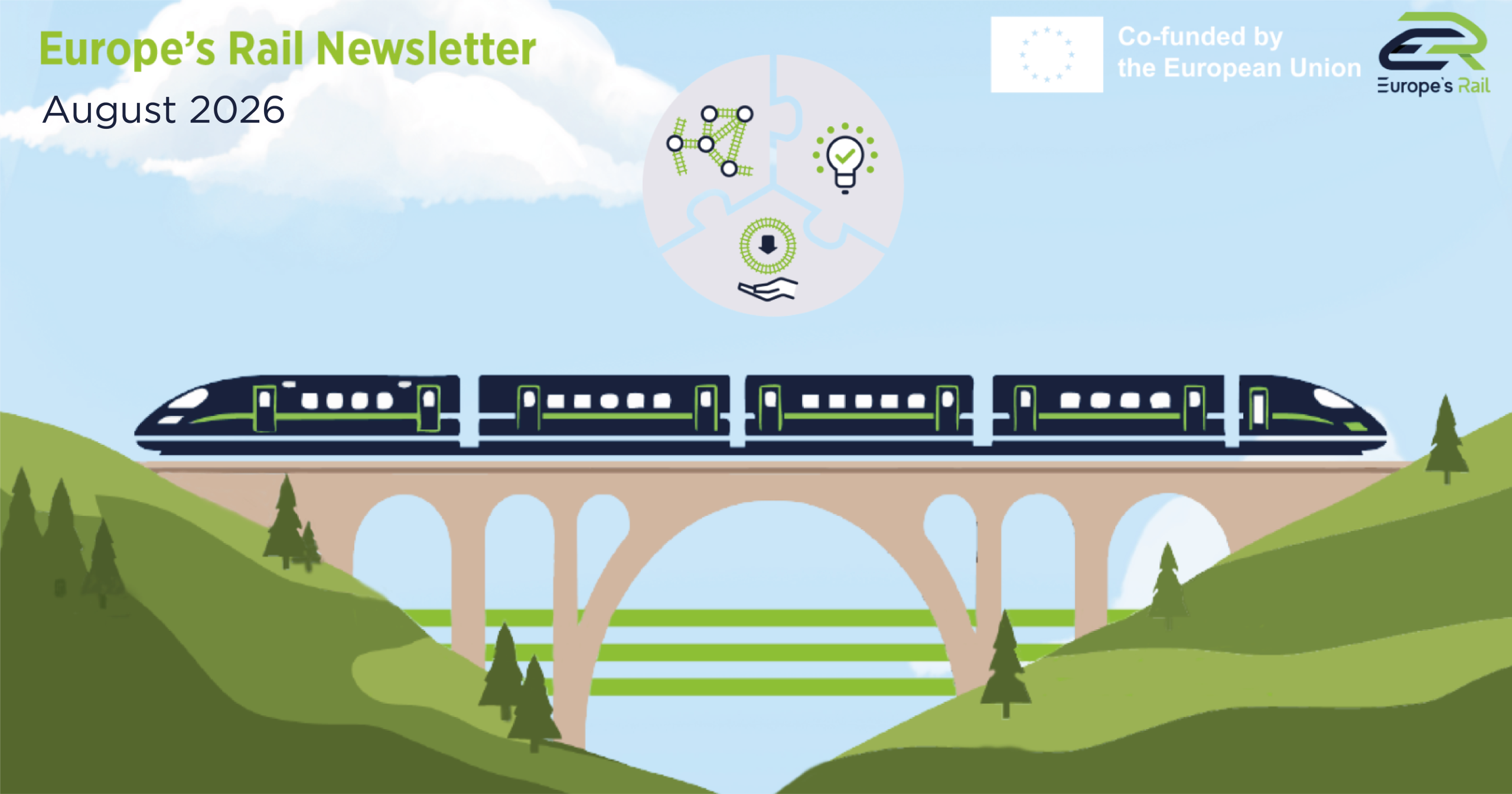Cover image of the EU-Rail August 2026 Newsletter