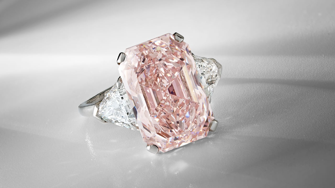 David Morris Ring with Pink Diamond