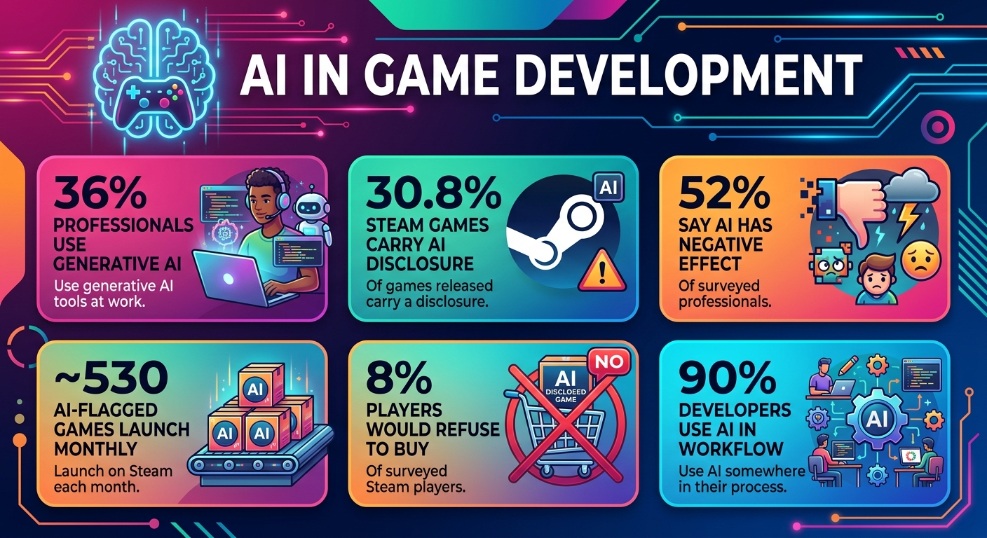Chart showing the rise in Steam AI disclosure statistics