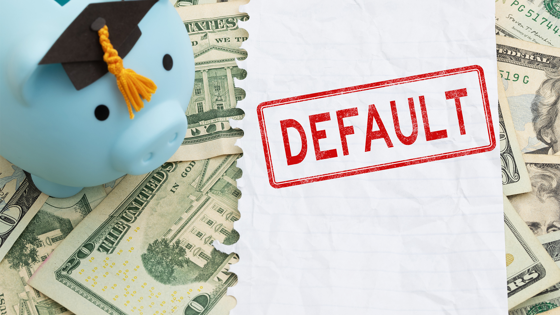 Chart showing rising federal student loan defaults
