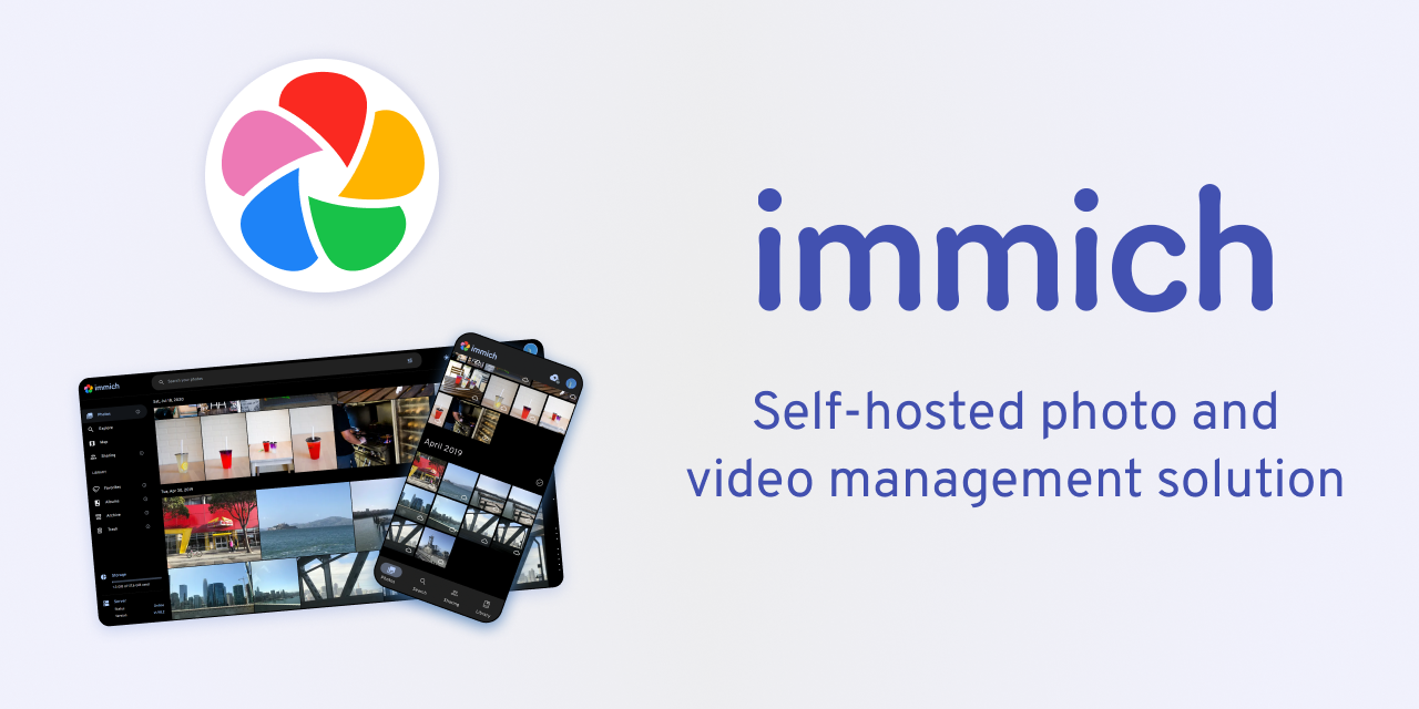 Immich self-hosted photo management interface