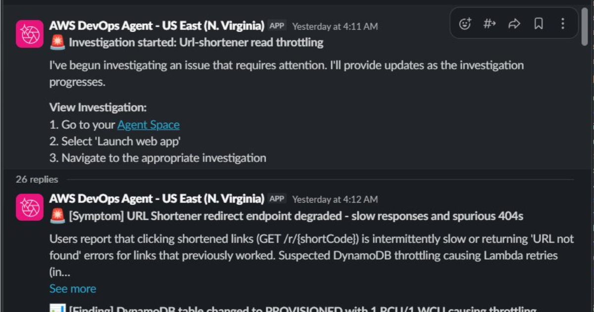 AWS DevOps Agent GA announcement on InfoQ