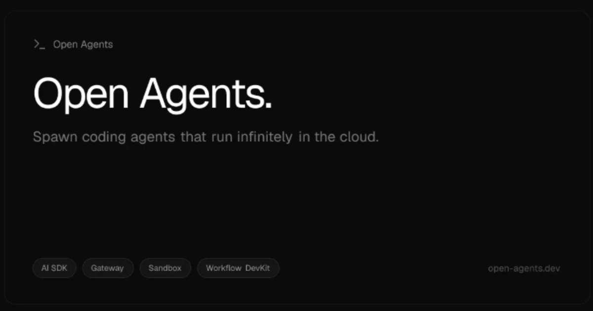 Vercel Open Agents header image from InfoQ