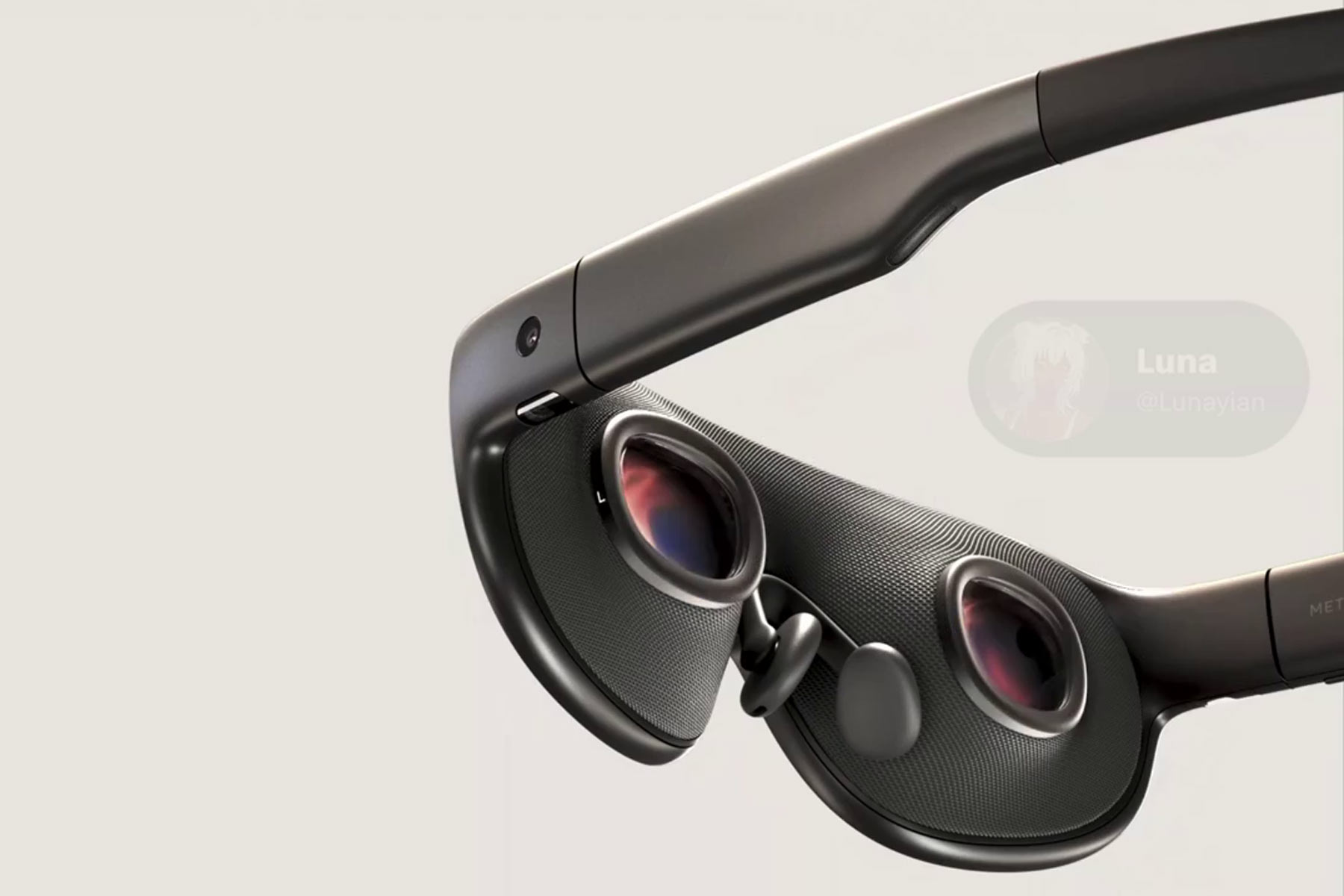 Leaked image of Meta's Project Phoenix headset showing its slim design and tether