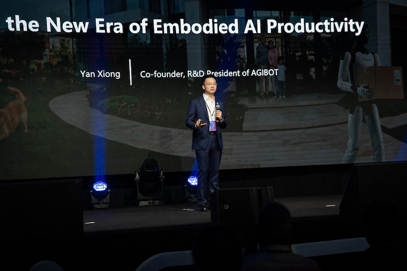 AGIBOT A3 robot at European conference