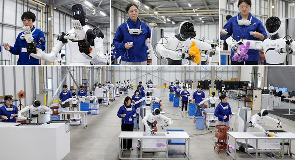 J-HRTI Kanto Data Factory with 35 humanoid robots
