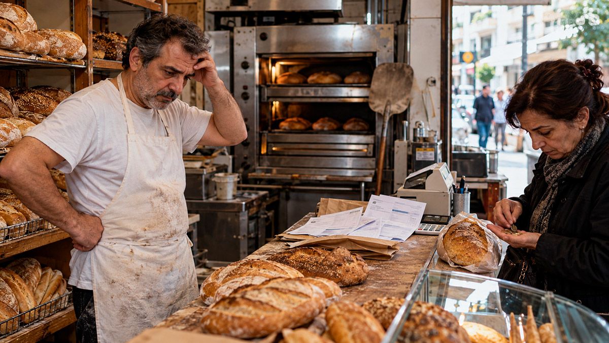 Image of Greek bakeries warning of higher bread prices