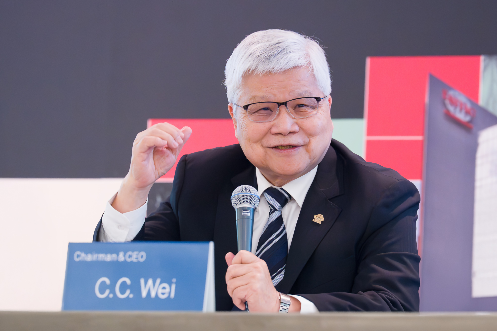 TSMC Chairman C.C. Wei speaking at earnings call