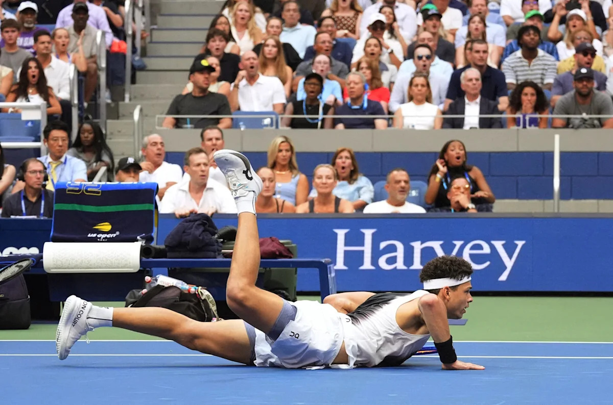 Tennis players competing on court during post-US Open season
