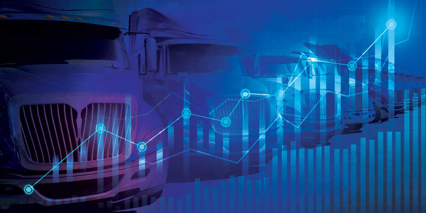Trucking market industry report graphic showing rate cycle data