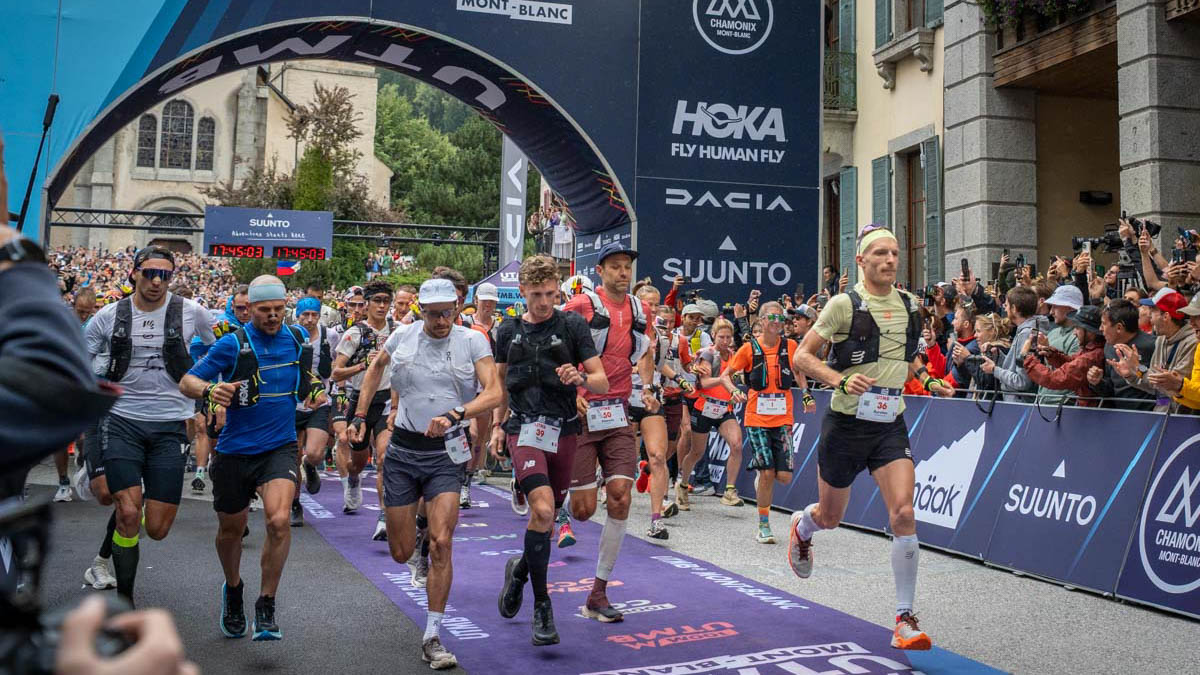 Start of the 2025 UTMB race, setting the stage for this year's event