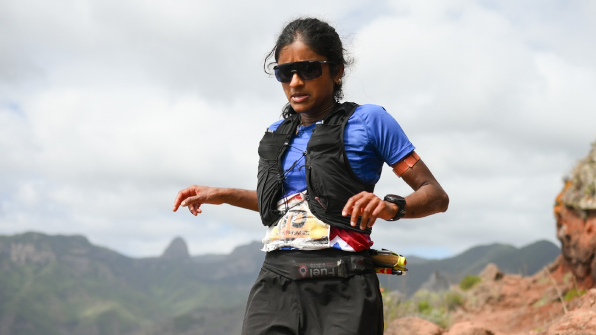 Shangave Balendran racing at the 2026 Skyrunning World Championships SkyUltra