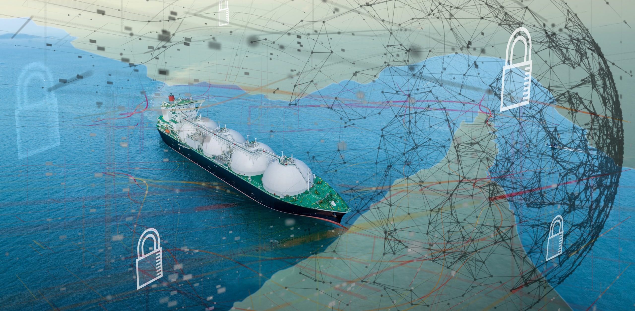 Illustration of maritime security risks and dark fleet tactics
