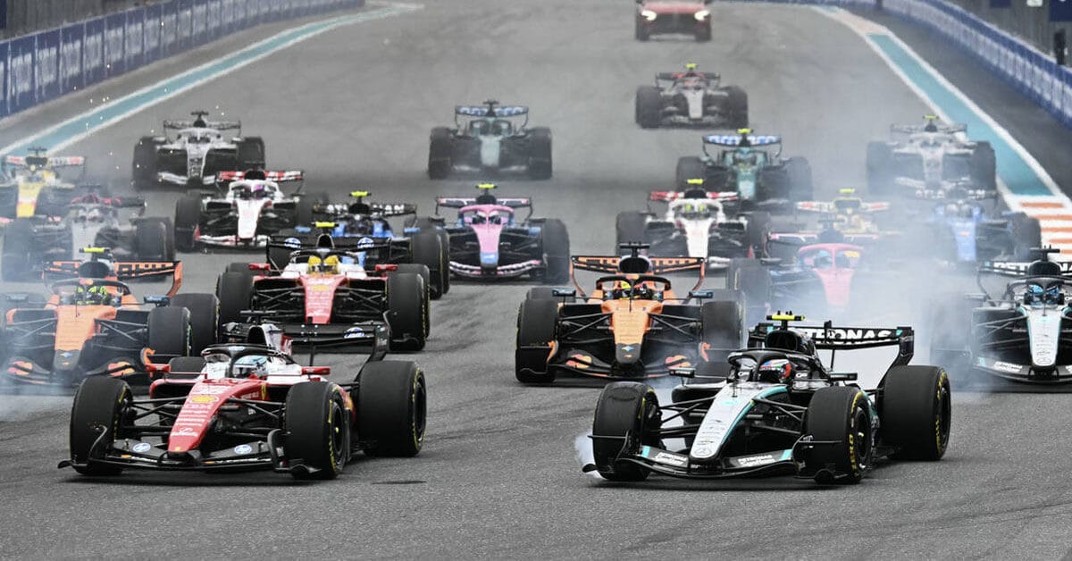 2026 F1 cars at the Miami Grand Prix start