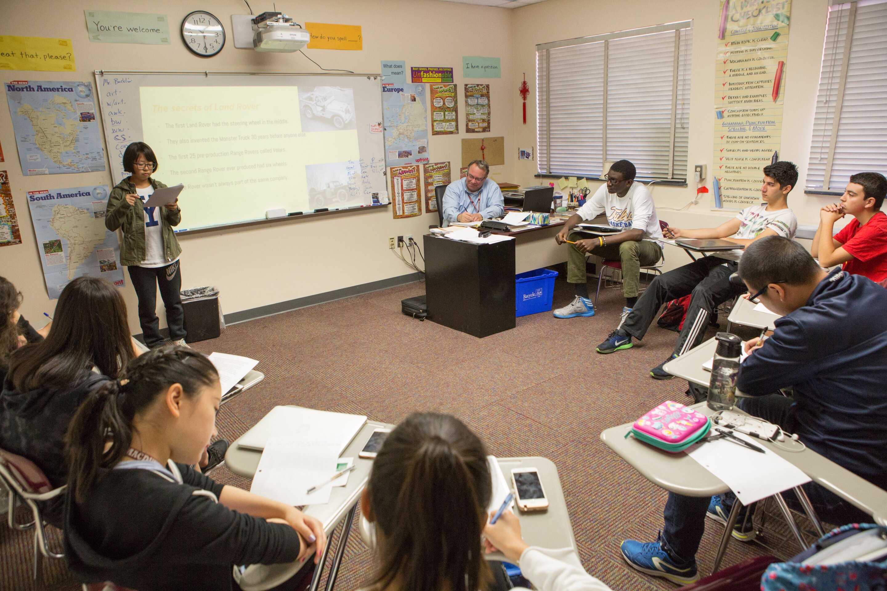 Classroom scene illustrating AI integration