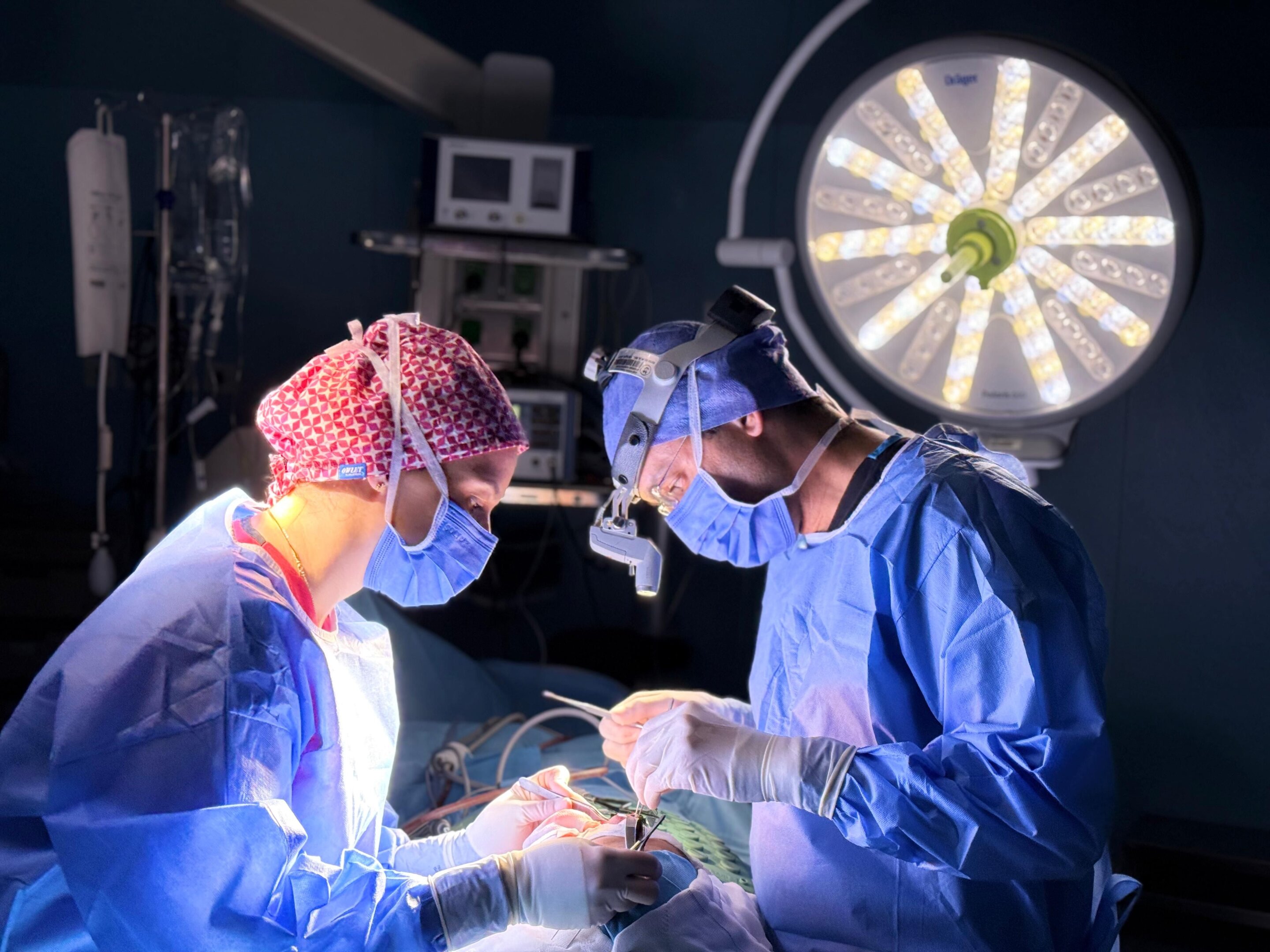 Senior patient preparing for surgery
