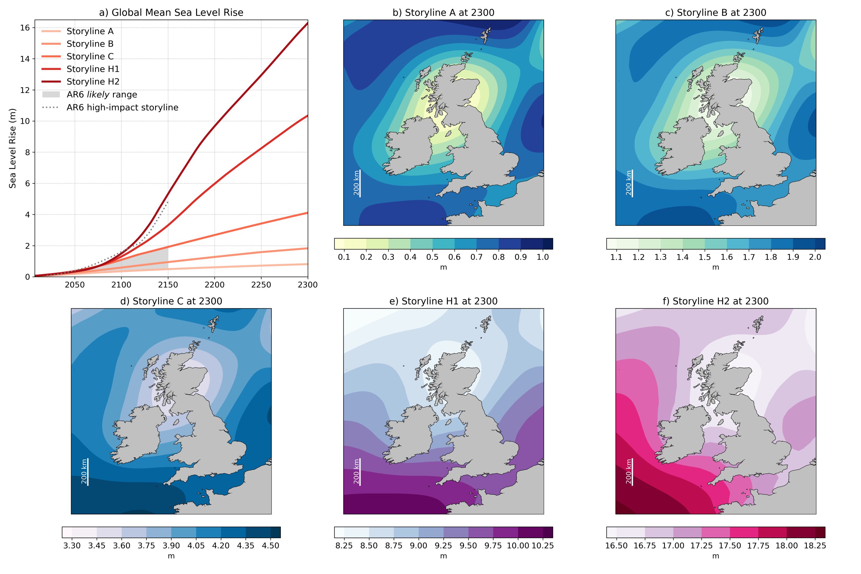 Coastal flood risk visualization showing vulnerable UK shorelines