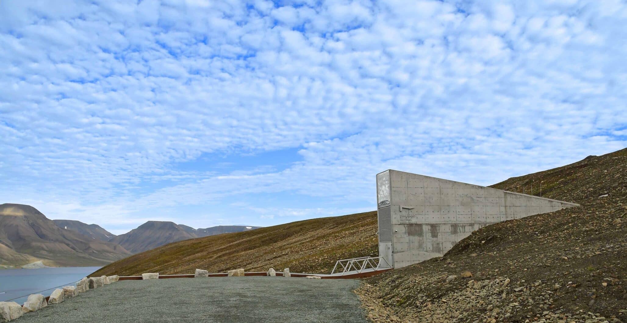 Illustration of seed samples being added to the Svalbard Global Seed Vault