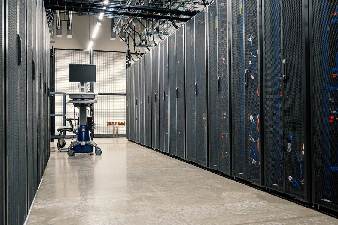 Data center server racks illustration