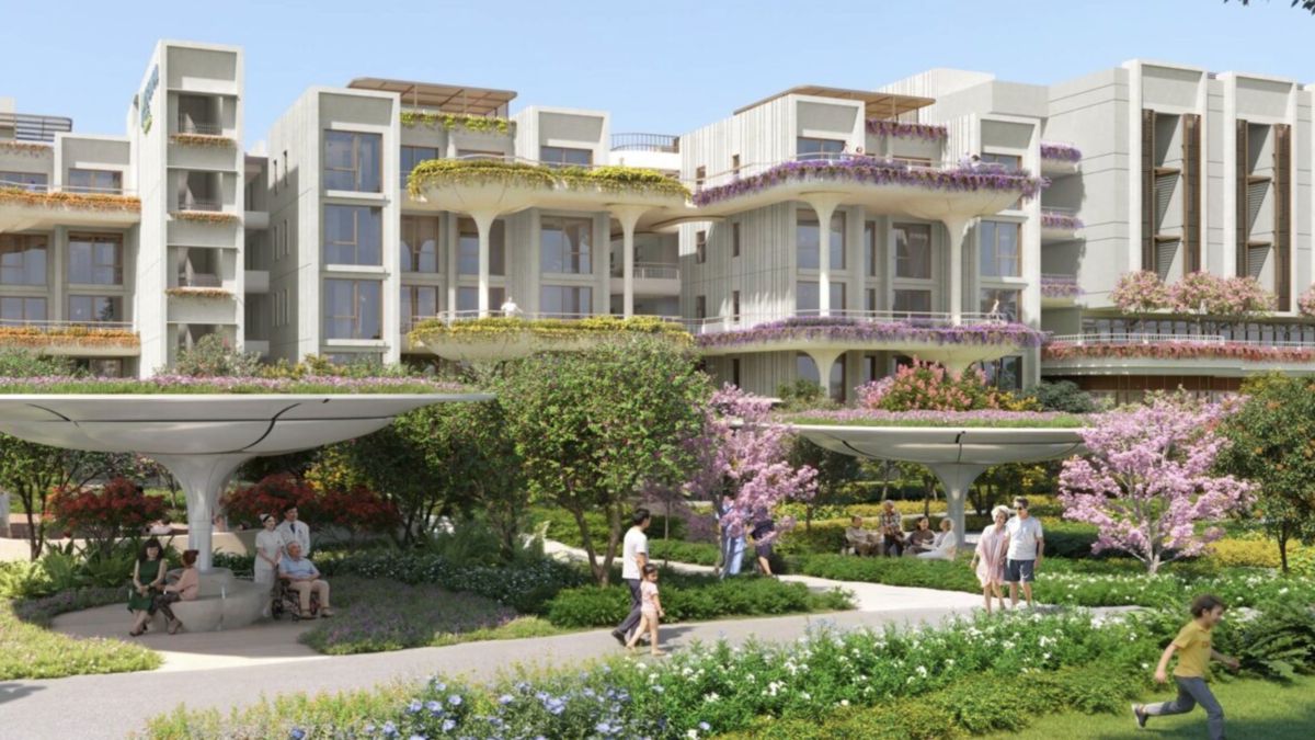 Exterior view of the Perennial Living development project