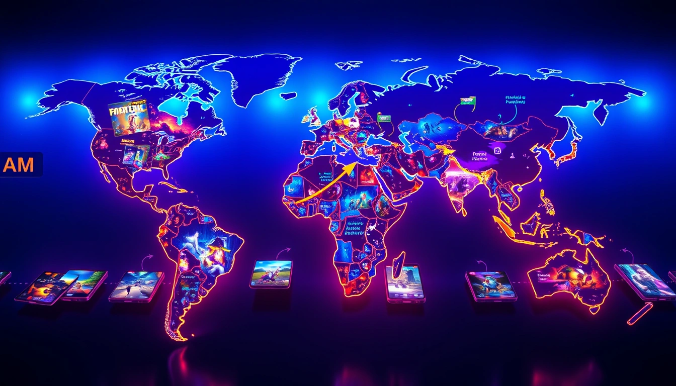 Chart showing mobile gaming player counts and download trends