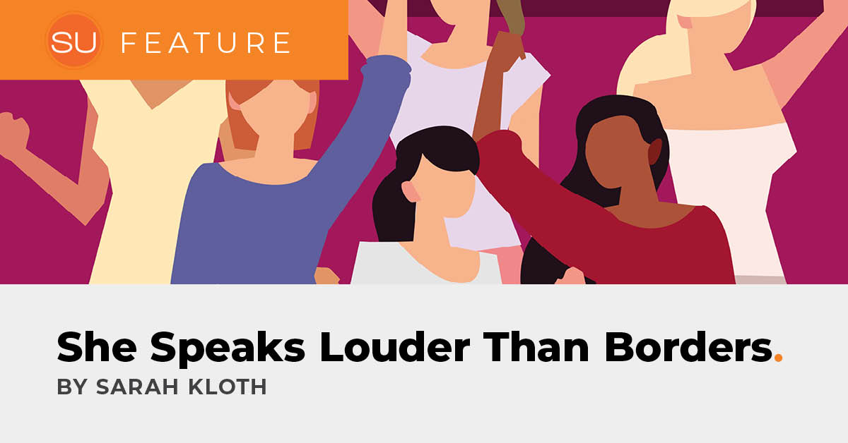 Feature image for 'She Speaks Louder Than Borders'