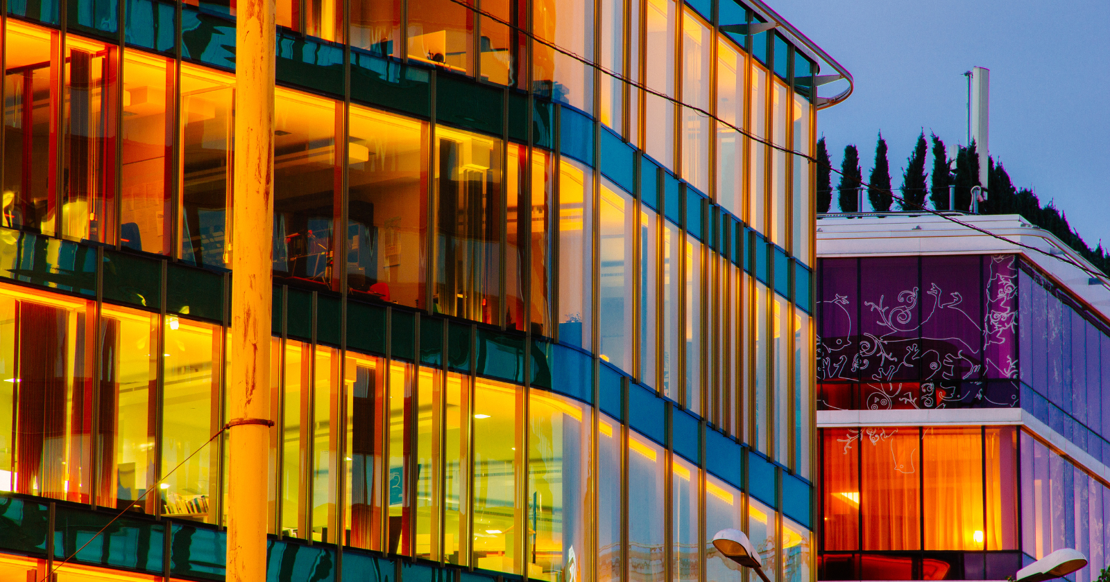 Glass office buildings in Tallinn, the heart of Estonia's startup ecosystem