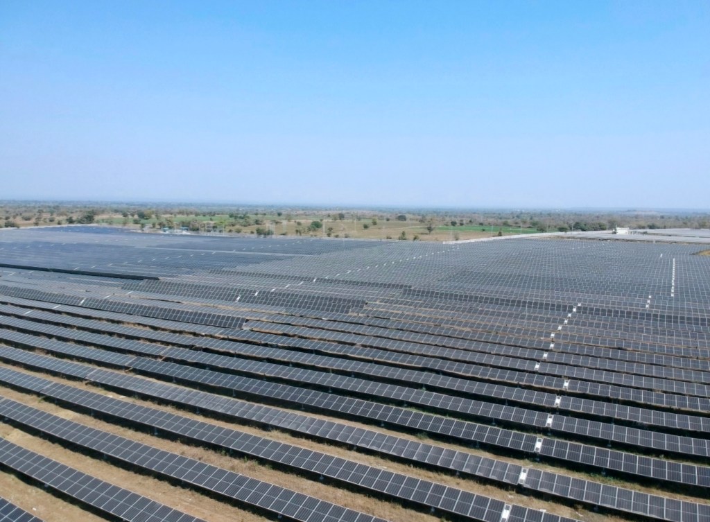 Indonesia solar farm with distributed panels