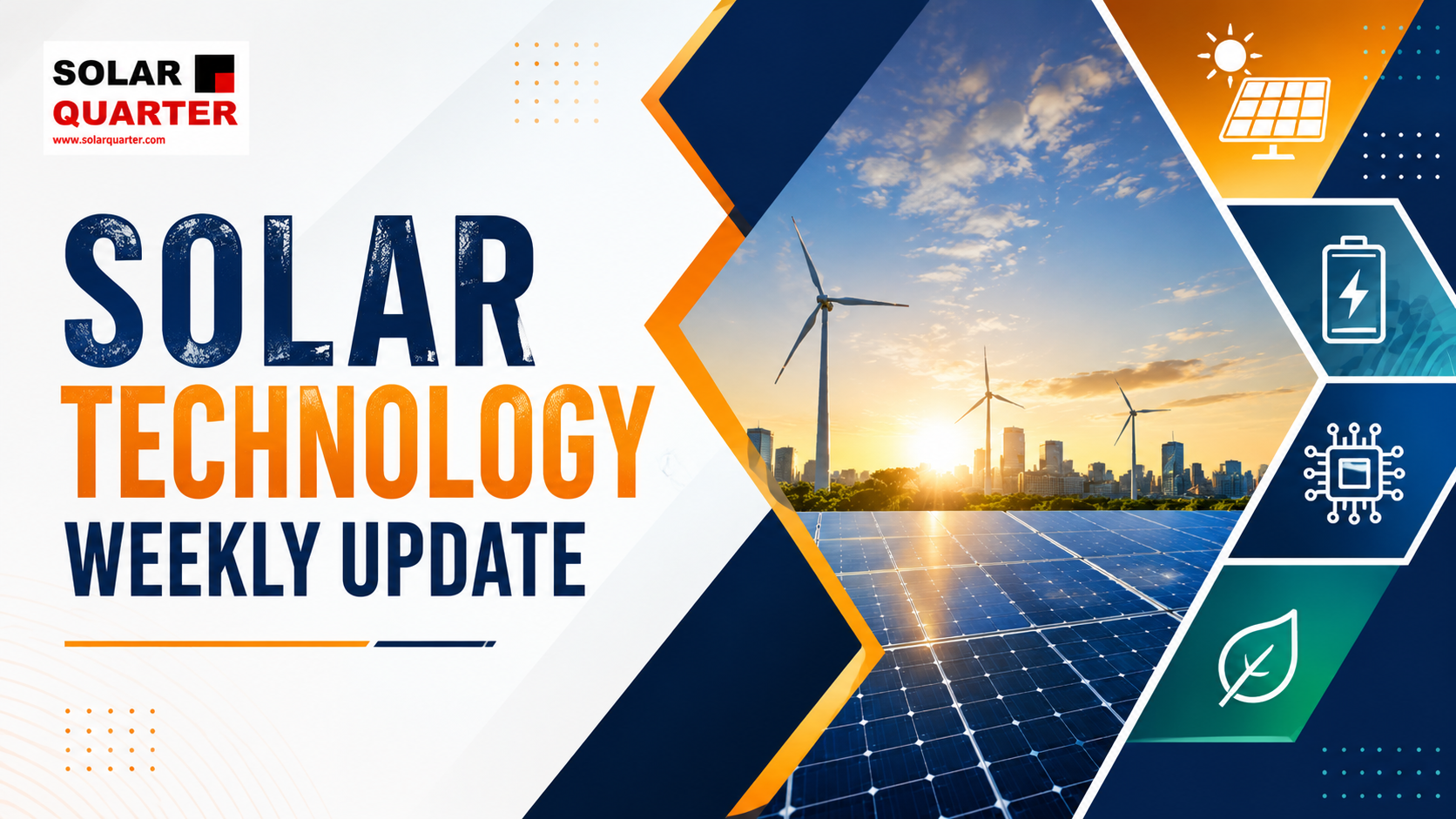 AI-generated illustration of solar energy technology breakthroughs covered in the SolarQuarter weekly tech roundup